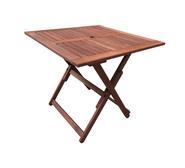 Isle Square Outdoor Dining Table Brown
