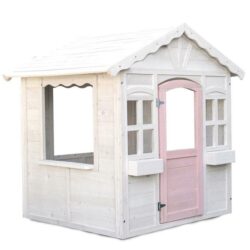 ROVO KIDS Cubby House, Wooden Outdoor DIY Timber Cottage Style Playhouse, for Children