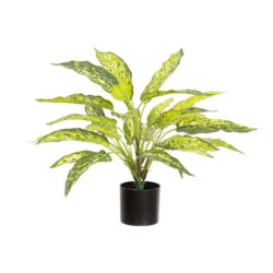 Aglaonema Bush 45cm Artificial Faux Plant Decorative Green In Pot