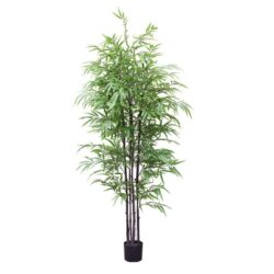 Black Bamboo 180cm Artificial Faux Plant Tree Decorative In Pot Green