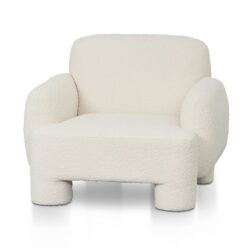 Breda Armchair - Ivory White Boucle by Interior Secrets - AfterPay Available