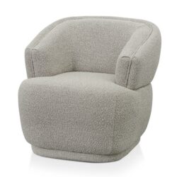 Brooke Fabric Armchair - Ash Grey Boucle by Interior Secrets - AfterPay Available