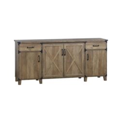 Cairo Credenza Office Storage Cabinet Sideboard W/ Doors - Rustic Oak