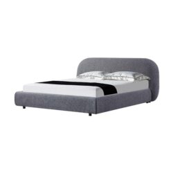 Cedar King Bed Frame - Charcoal Pepper Boucle by Interior Secrets - AfterPay Available