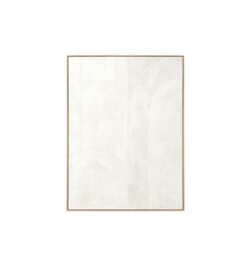 Contours I Hand Painted Wall Art - White by Interior Secrets - AfterPay Available
