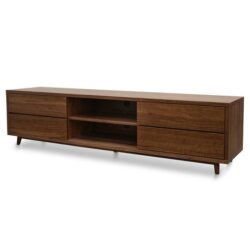 Ex Display - Thor Scandinavian 2m Wooden TV Entertainment Unit - Walnut by Interior Secrets - AfterPay Available