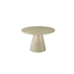 Fiore Round Wooden Kitchen Dining Table French Fawn 120cm - Natural