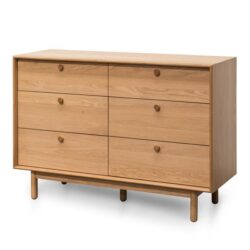 Kenston 6 Drawer Wide Chest - Oak by Interior Secrets - AfterPay Available