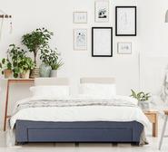 Pelermo Queen Bed Base With Storage Grey
