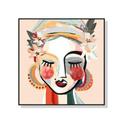 Sophie 50cm x 50cm Canvas Wall Art - Black Frame by Interior Secrets - AfterPay Available