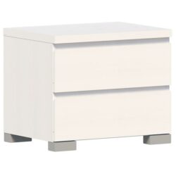 Charles Modern Wooden 2-Drawer Nightstand Bedside Table White