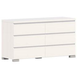 Charles Modern Wooden Chest Of 6-Drawer Dresser Storage Cabinet White