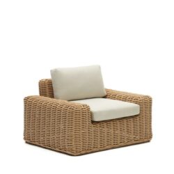 Gadot Faux Rattan Outdoor Armchair - Natural by Interior Secrets - AfterPay Available