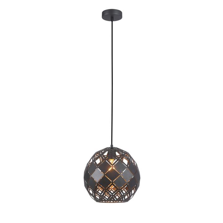 TUILE Pendant Lamp Light Interior ES Matte Black Embossed Tiled Wine Glass OD300mm