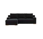 Adaptable 3 Seater Left Chaise Black