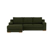 Adaptable 3 Seater Left Chaise Green