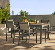 Airlie Outdoor Dining Chair Grey 1 Seater