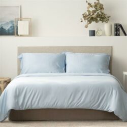 Classic Lyocell Bed Sheet Set (100% TENCEL ) | Fitted Sheet, Pillow Case & Quilt Cover Queen / Sky Blue