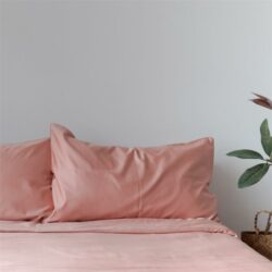 Cotton Duvet Cover Set | Cotton Quilt Cover with Pillow Case Queen / Tea Rose