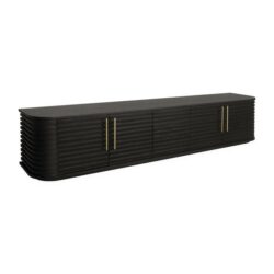 Domenic 2.3m TV Entertainment Unit - Textured Espresso Black by Interior Secrets - AfterPay Available