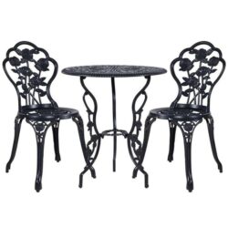 Gardeon Outdoor Setting 3-Piece Table & Chairs - Patio Furniture