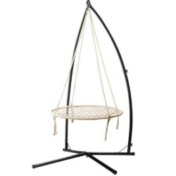 Keezi Kids Outdoor Nest Spider Web Swing Hammock Chair with Steel Stand 100cm