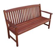 Luneburg 3 Seater Outdoor Bench Brown