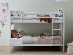 Myer White Single Bunk Bed | Hardwood Frame | Shop Online or Instore | B2C Furniture