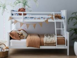 Myer White Triple Bunk Bed | Hardwood Frame | Shop Online or Instore | B2C Furniture