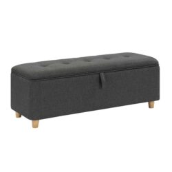 Nars Fabric Storage Ottoman Sofa Bench Foot Rest Sool Dark Grey
