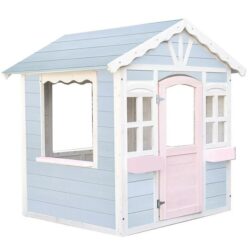 ROVO KIDS Cubby House, Outdoor Wooden DIY Timber Cottage Style Playhouse, for Children