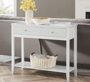 Zia 2 Drawer Hall Table White