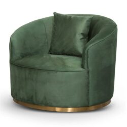 Ex Display - Sosa Armchair - Dark Green Velvet by Interior Secrets - AfterPay Available