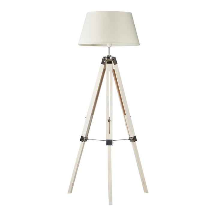 Fremont Tripod Floor Lamp White Shade - White by Interior Secrets - AfterPay Available