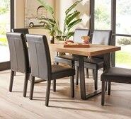 Bridge 6 Seater Dining Set With Avenue Chairs Black