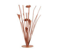 Copper Flower Sculpture Brown