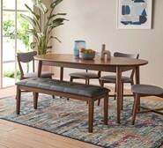 Draper 6 Seater Dining Table Brown