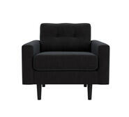 Jazz Armchair With Black Legs Black 1 Seater