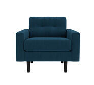 Jazz Armchair With Black Legs Blue 1 Seater