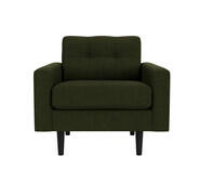 Jazz Armchair With Black Legs Green 1 Seater