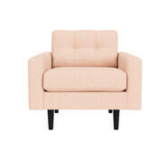 Jazz Armchair With Black Legs Pink 1 Seater