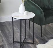 Ally Marble Lamp Table Black