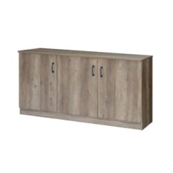 Andy Wooden 3-Doors Credenza Sideboard Office Storage Cabinet Rustic Oak