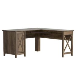 Axel L-shaped Executive Computer Working Home Office Desk Rustic Oak