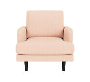 Brighton Armchair With Black Legs Pink 1 Seater