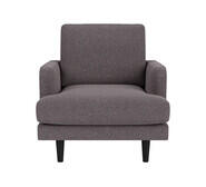 Brighton Armchair With Black Legs Purple 1 Seater