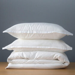 Canningvale Alessia Quilt Cover Set - Carrara White, Queen, Bamboo Cotton
