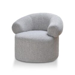 Caradoc Armchair - Light Grey Boucle by Interior Secrets - AfterPay Available