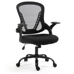 PRE-ORDER FORTIA Ergonomic Office Desk Chair, Coolmesh Fabric, Adjustable Recline, Black Mesh/Black Frame