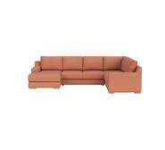 Adaptable 6 Seater Modular With Left Chaise Linden Rose